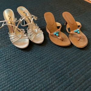 2 pairs of lady size 71/2 shoes